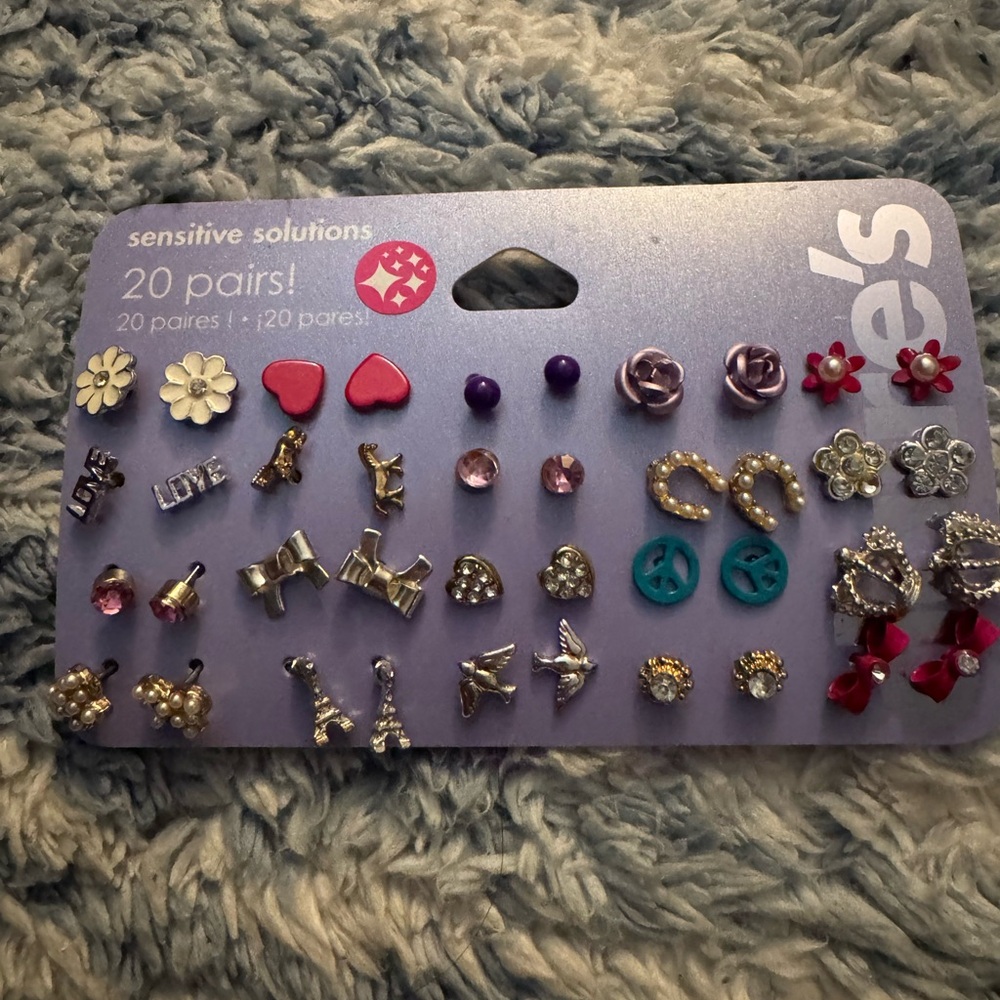 Claire's Multicolor 20 pairs Earring Set